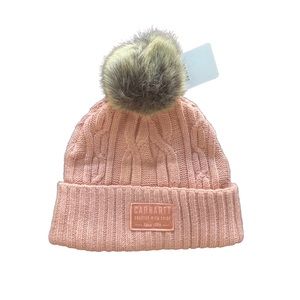 Carhartt women’s pink beanie with Pom Pom